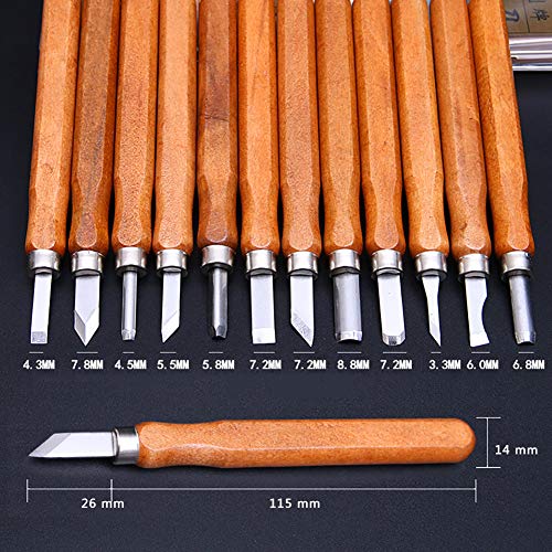 Wood Carving Tool Set, 12 Pieces Wood Carving Chisel,Carving Chise...