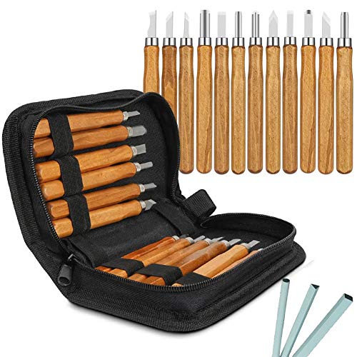 Wood Carving Tool Set, 12 Pieces Wood Carving Chisel,Carving Chise...