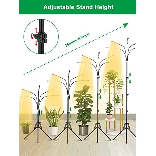 fyheart Grow Lights for Indoor Plants,Full Spectrum Grow Light wit...
