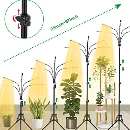 fyheart Grow Lights for Indoor Plants,Full Spectrum Grow Light wit...