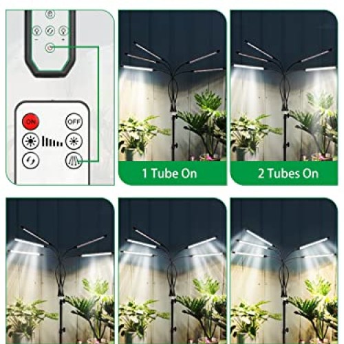 fyheart Grow Lights for Indoor Plants,Full Spectrum Grow Light wit...