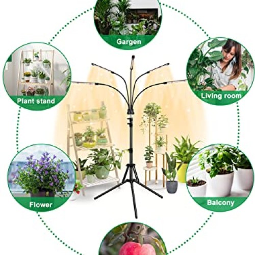 fyheart Grow Lights for Indoor Plants,Full Spectrum Grow Light wit...