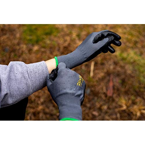 6 PAIRS Mens Working Gloves with Micro Foam Coating - Garden Glov...