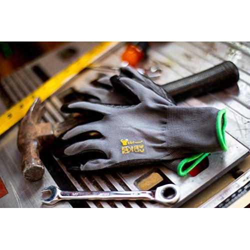 6 PAIRS Mens Working Gloves with Micro Foam Coating - Garden Glov...
