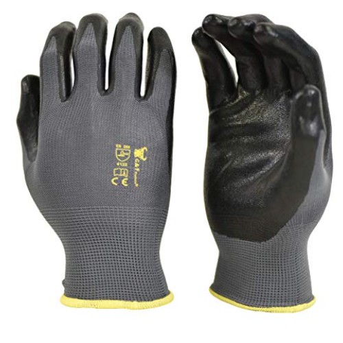 6 PAIRS Mens Working Gloves with Micro Foam Coating - Garden Glov...