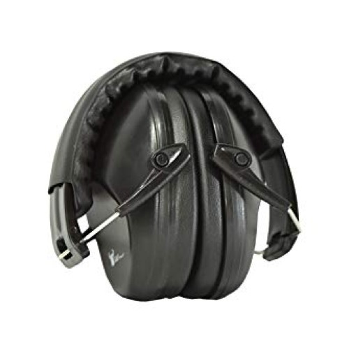 Earmuffs hearing protection with low profile passive folding desig...