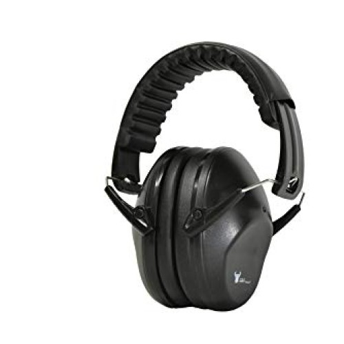 Earmuffs hearing protection with low profile passive folding desig...