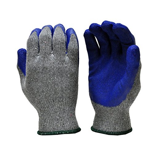 G & F 1511M-DZ Rubber Latex Coated Work Gloves for Construction, B...