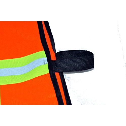 G & F 41113 Industrial Safety Vest with Reflective Stripes, Neon O...
