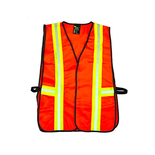 G & F 41113 Industrial Safety Vest with Reflective Stripes, Neon O...
