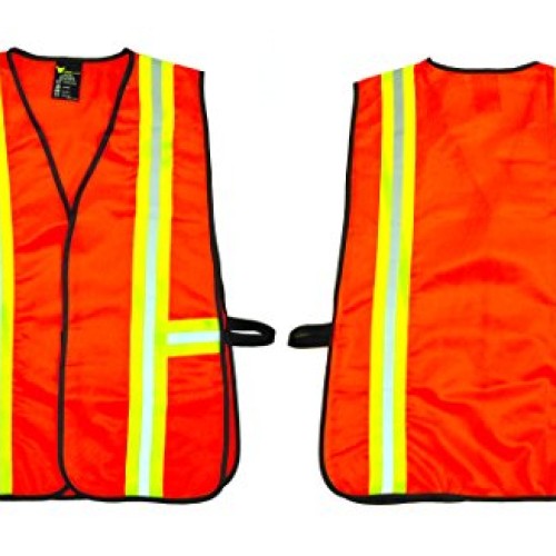 G & F 41113 Industrial Safety Vest with Reflective Stripes, Neon O...