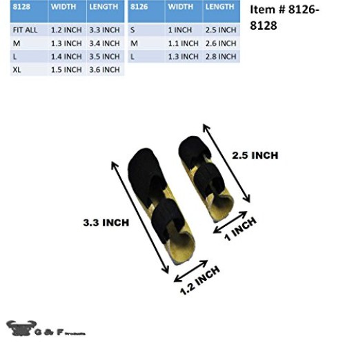 G & F 8126L Cowhide Leather Thumb Guard, Thumb Protection, Large, ...
