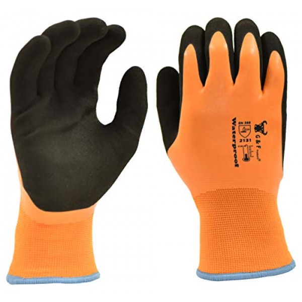 G & F Products 100% Waterproof Winter Gloves for outdoor cold weat...