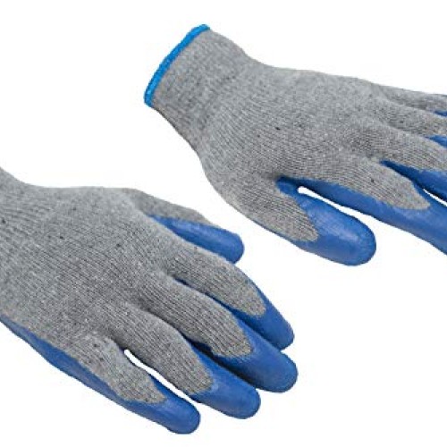 G & F Products 12 Pairs Medium Rubber Latex Double Coated Work Glo...