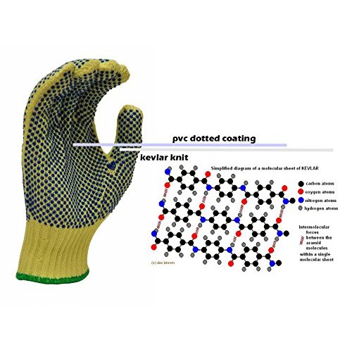 G & F Products 1670M Cut Resistant Work Gloves, 100% Kevlar Knit W...
