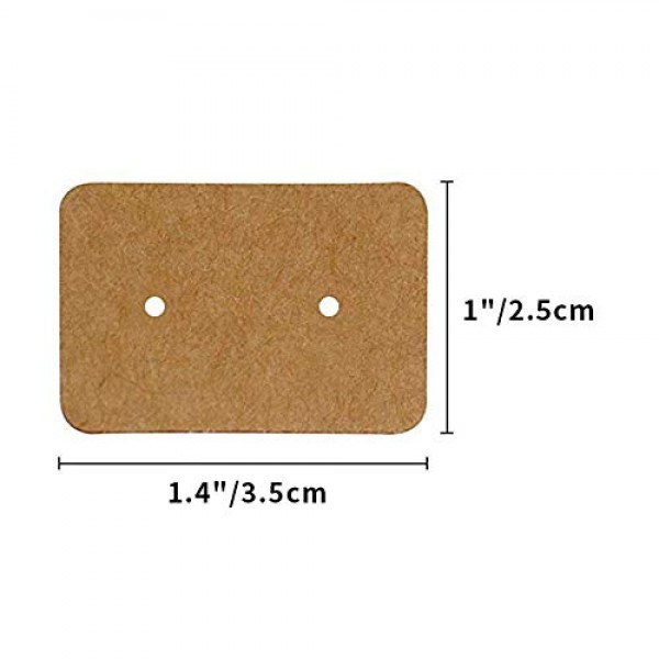 200PCS Earring Display Cards,Kraft Paper Earrings Tags, 1 x 1.4 ...