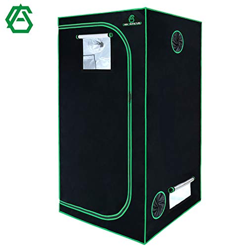 GA Grow Tent 24x24x48 36x36x72 40x40x80 Reflective Mylar Hydroponi...