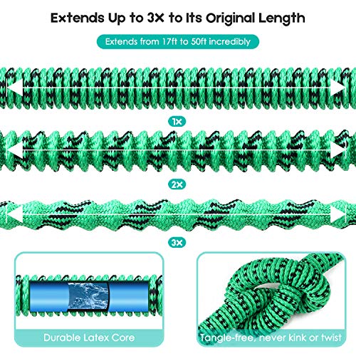 GAGALUGEC 50ft Expandable Garden Hose with 9 Function Nozzle, Leak...