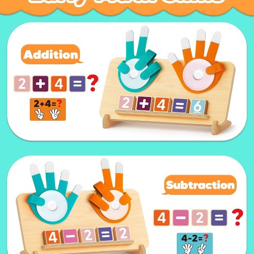Montessori Learning Toys for 3 4 5 Year Old Gift, Number Counting Block Toy
