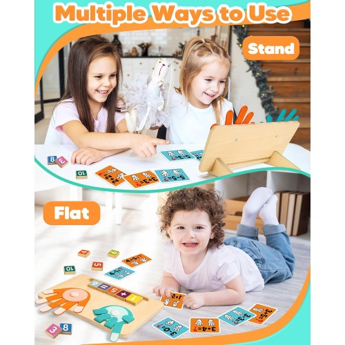 Montessori Learning Toys for 3 4 5 Year Old Gift, Number Counting Block Toy
