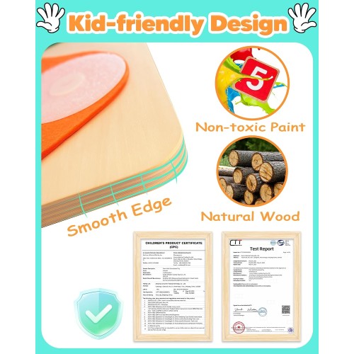 Montessori Learning Toys for 3 4 5 Year Old Gift, Number Counting Block Toy