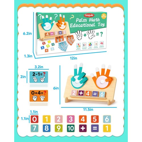 Montessori Learning Toys for 3 4 5 Year Old Gift, Number Counting Block Toy
