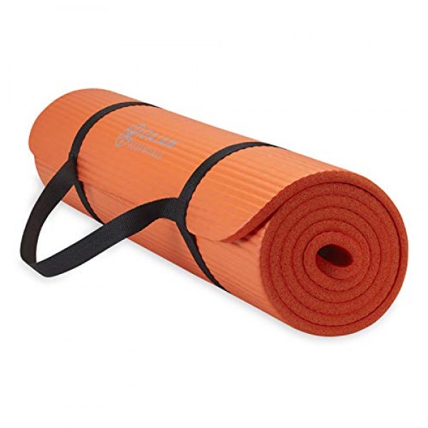 Gaiam Essentials Thick Yoga Mat Fitness & Exercise Mat with Easy-C...