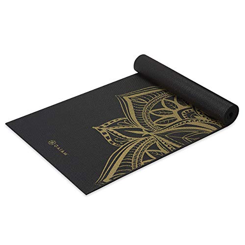 Gaiam Yoga Mat Premium Print Extra Thick Non Slip Exercise & Fitne...