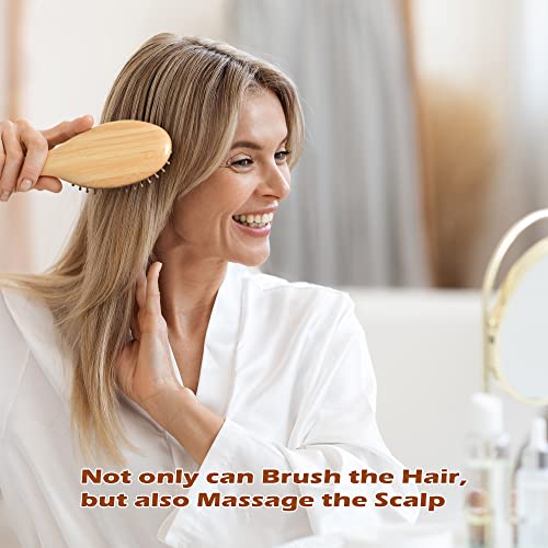 GAINWELL Bamboo Paddle Hair Brush - Bamboo Bristles Detangling Hai...
