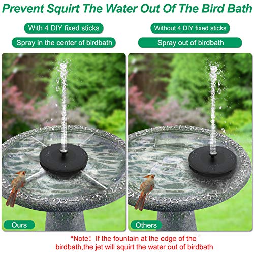 Upgraded Solar Water Fountain, GAIZERL 3.5W Solar Fountain Pump fo...