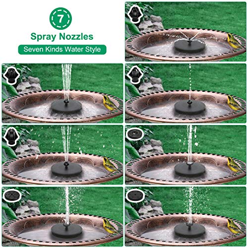 Upgraded Solar Water Fountain, GAIZERL 3.5W Solar Fountain Pump fo...