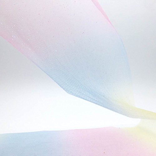 6 x 10 Yards 15cm x 9m Tulle Rolls Glitter Rainbow Gauze Ribbon...