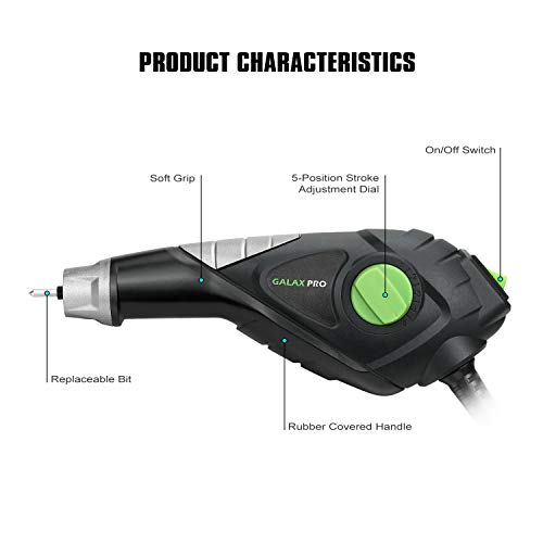 GALAX PRO 13W Electric Engraver with 4 Replaceable Tungsten Carbid...