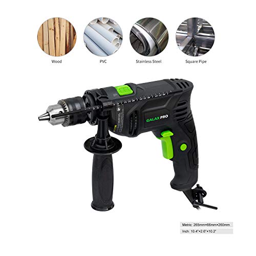 GALAX PRO Hammer Drill, 4.5A Corded Drill Impact Drill 0-3000RPM E...