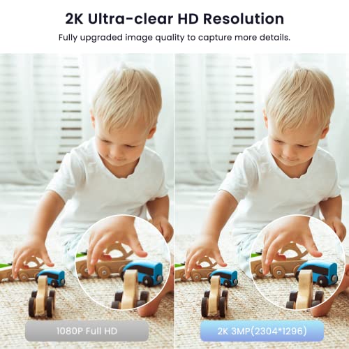 WiFi Camera 2K, Galayou Indoor Home Security Cameras for Baby/Elde...