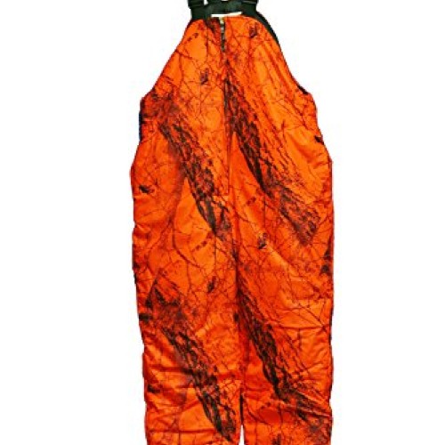 Gamehide Flatland Deer Hunting Bib Blaze Orange Camo, Large