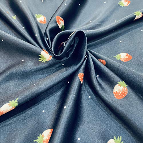 GAMUKAI Satin Fabric by The Yard Polyester Printed for Pajama Sewi...