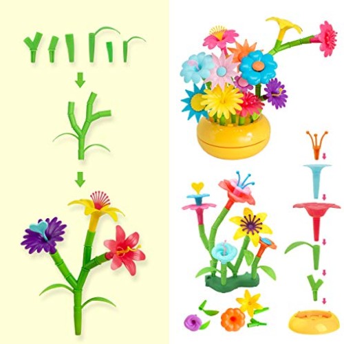 GAMZOO Flower Garden Building Toys for Girls 3-6 Year Old - Best B...