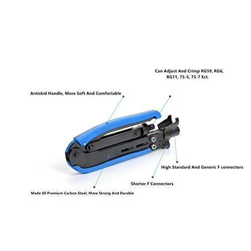 Gaobige Coaxial Compression Tool Coax Cable Crimper Kit Adjustable...