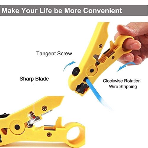 Gaobige Coaxial Compression Tool Coax Cable Crimper Kit Adjustable...