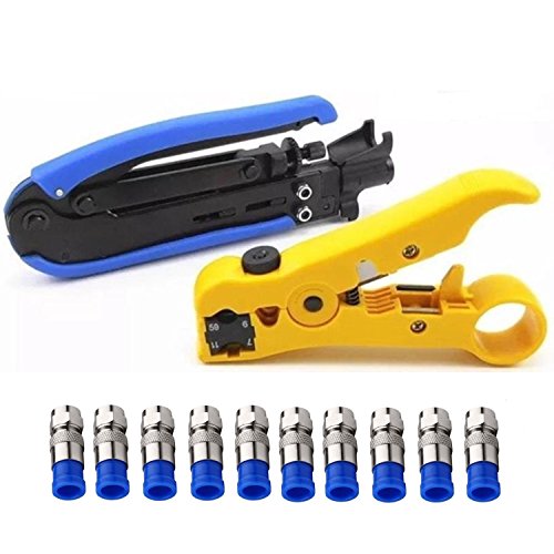 Gaobige Coaxial Compression Tool Coax Cable Crimper Kit Adjustable...