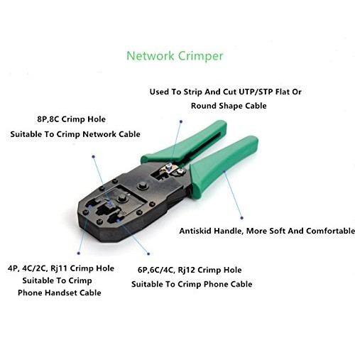 Gaobige Network Cable Repair Maintenance Tool Kit Set 11 in 1 Port...