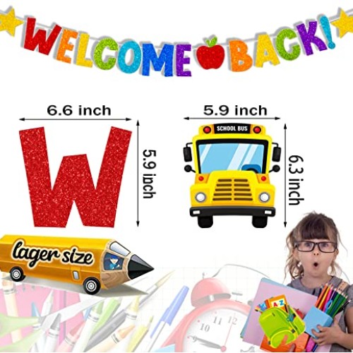 Back to School Banner Welcome Classroom Banner for First Day of Sc...
