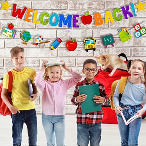 Back to School Banner Welcome Classroom Banner for First Day of Sc...