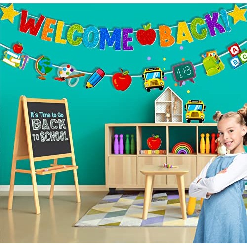 Back to School Banner Welcome Classroom Banner for First Day of Sc...