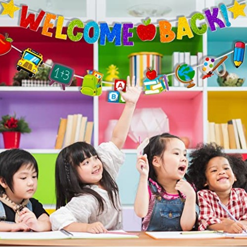 Back to School Banner Welcome Classroom Banner for First Day of Sc...