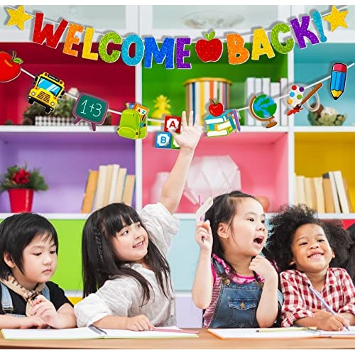Back to School Banner Welcome Classroom Banner for First Day of Sc...