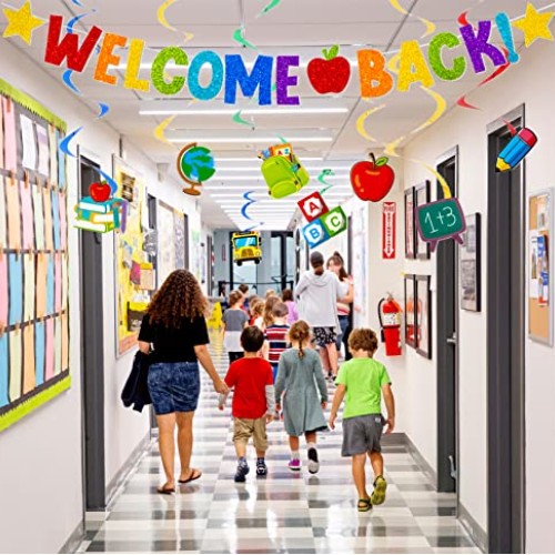 Back to School Banner Welcome Classroom Banner for First Day of Sc...