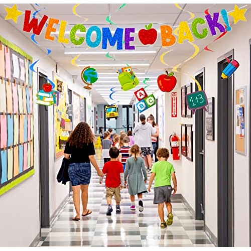 Back to School Banner Welcome Classroom Banner for First Day of Sc...