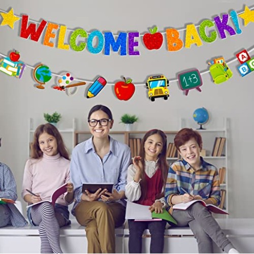 Back to School Banner Welcome Classroom Banner for First Day of Sc...